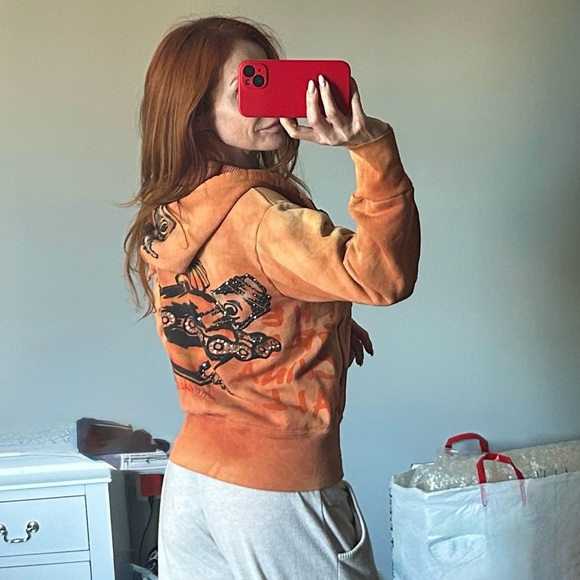 The Great China Wall Vintage RARE Hoodie Swarovski Crystals Sweatshirt handmade - Picture 6 of 9